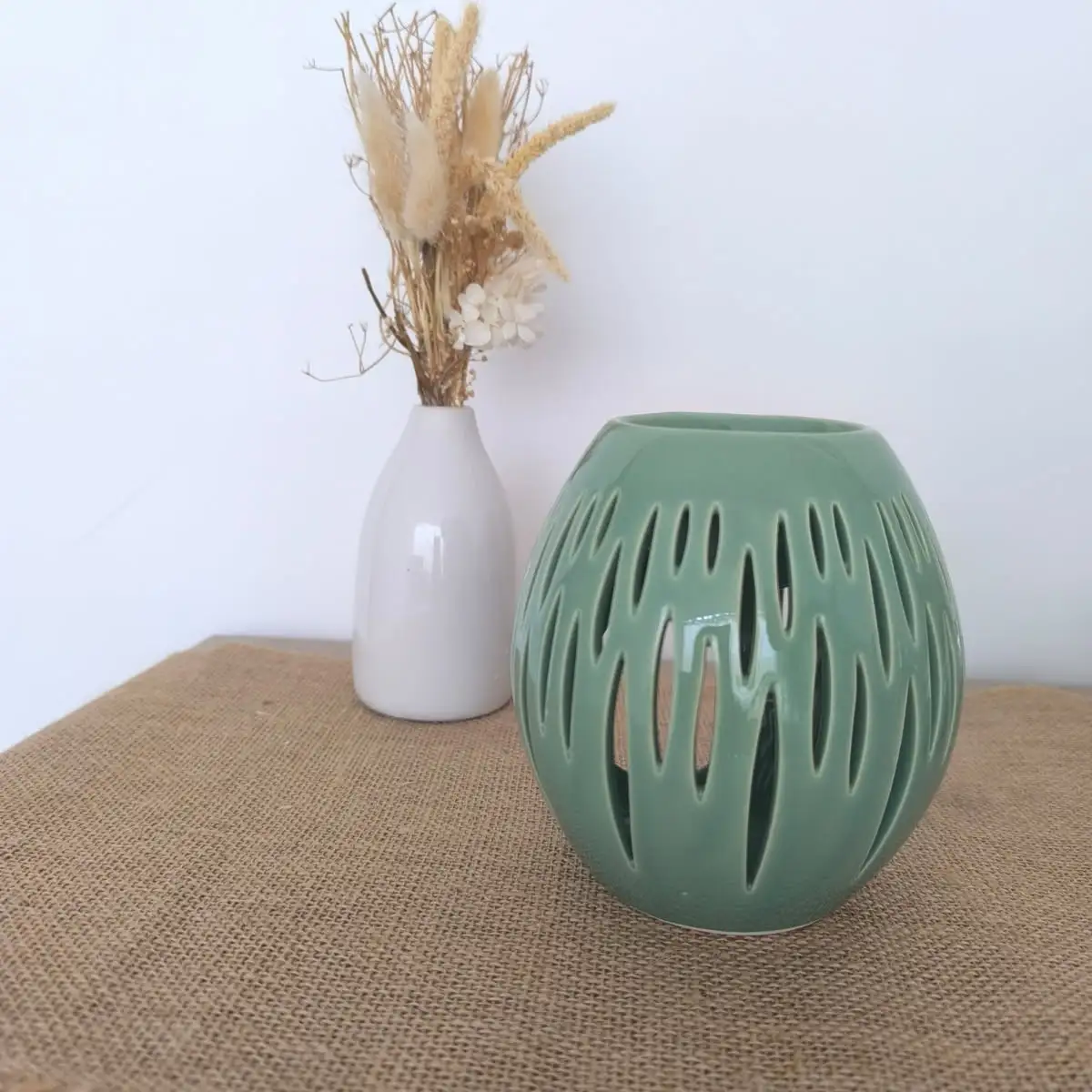 Brûle-Parfum – Ovale Vert Olive